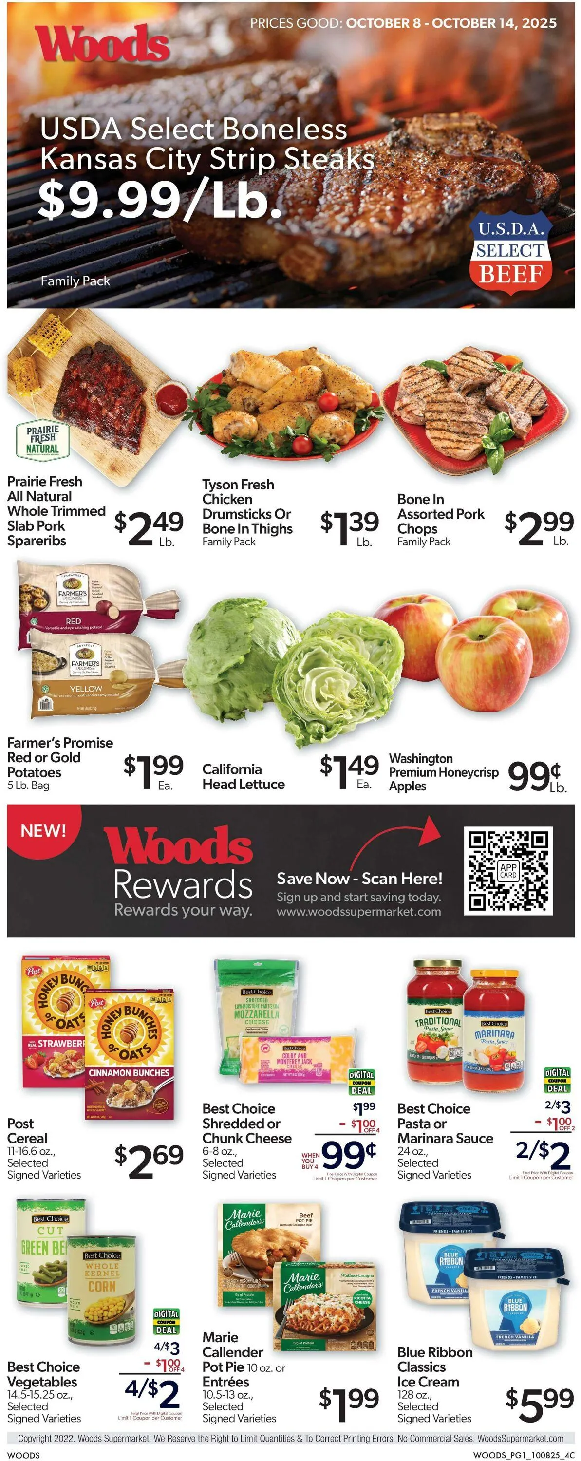 Weekly ad Woods Supermarket from October 8 to October 14 2025 - Page 1