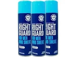 Right Guard, For Men Who Sweat, Antiperspirant Deodorant Aerosol Unscented - 6 oz, Pack of 3