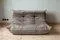 Elephant Grey Velvet Togo 2-Seat Sofa by Michel Ducaroy for Ligne Roset