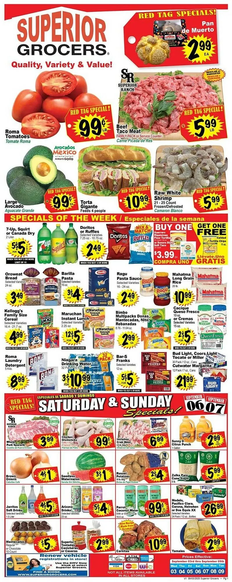 Weekly ad Superior Grocers weekly ad from September 3 to September 9 2025 - Page 1