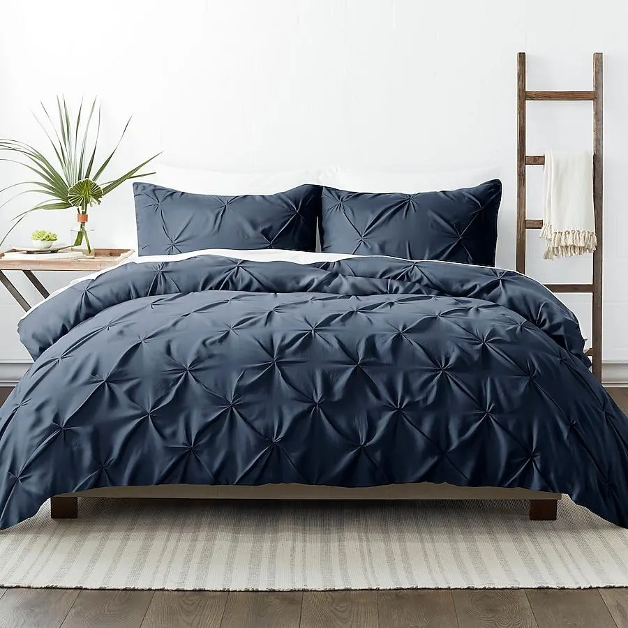 Ienjoy Home Home 3 -Piece Navy King/California king Duvet cover Set