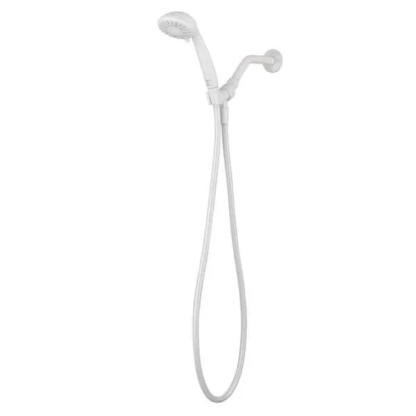 3-Spray Wall Mount Handheld Shower Head 1.8 GPM in White