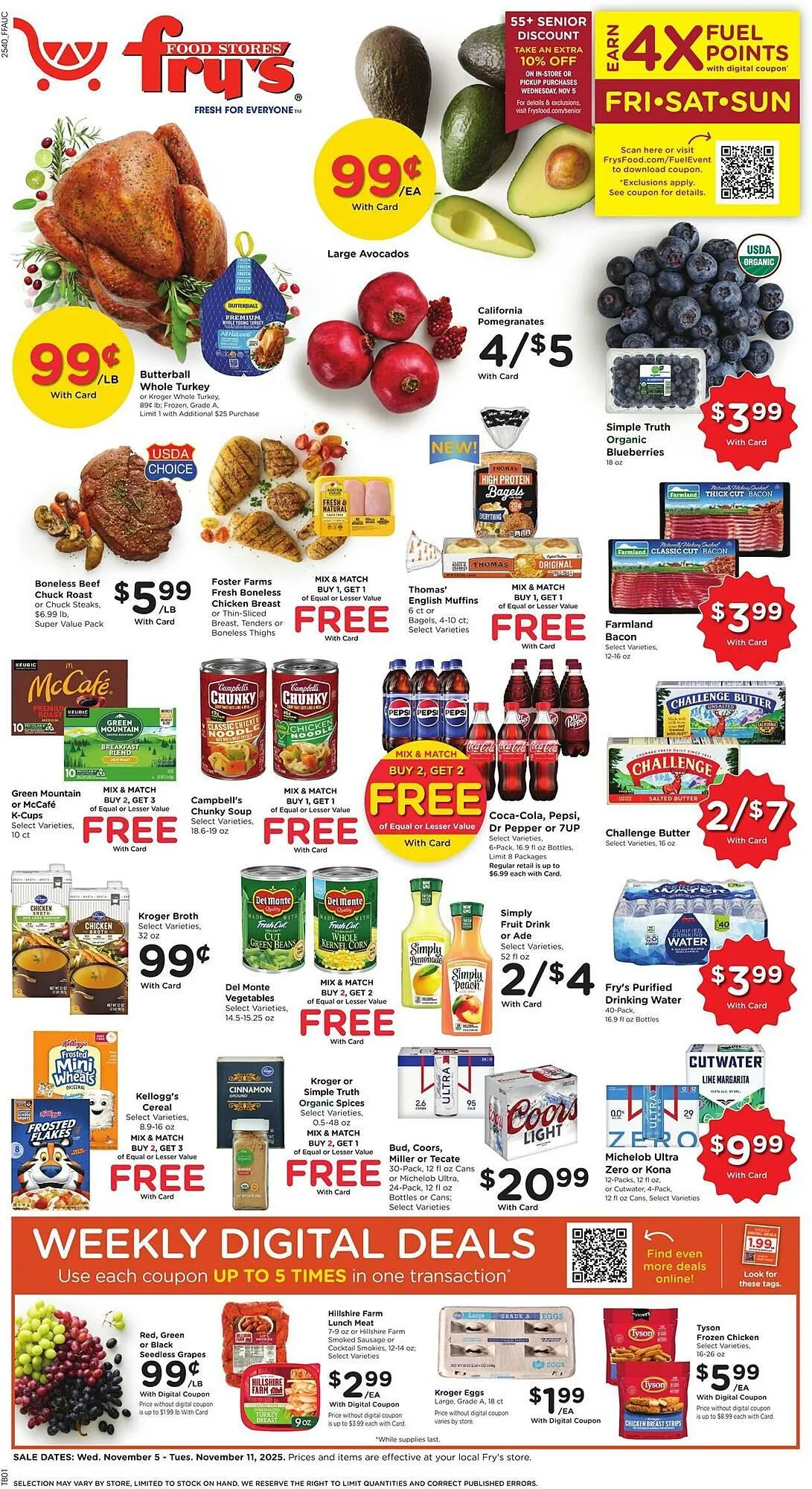 Weekly ad Fry's weekly ad from November 5 to November 11 2025 - Page 1