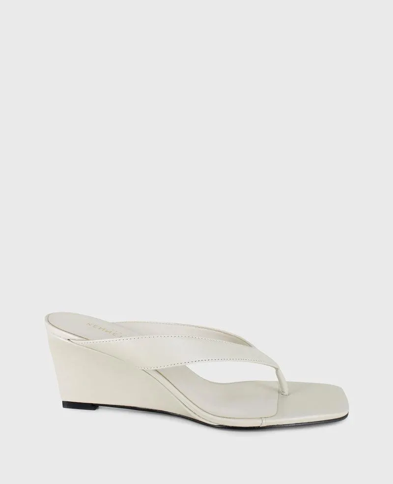 Susannah Leather Thong Wedge Sandal