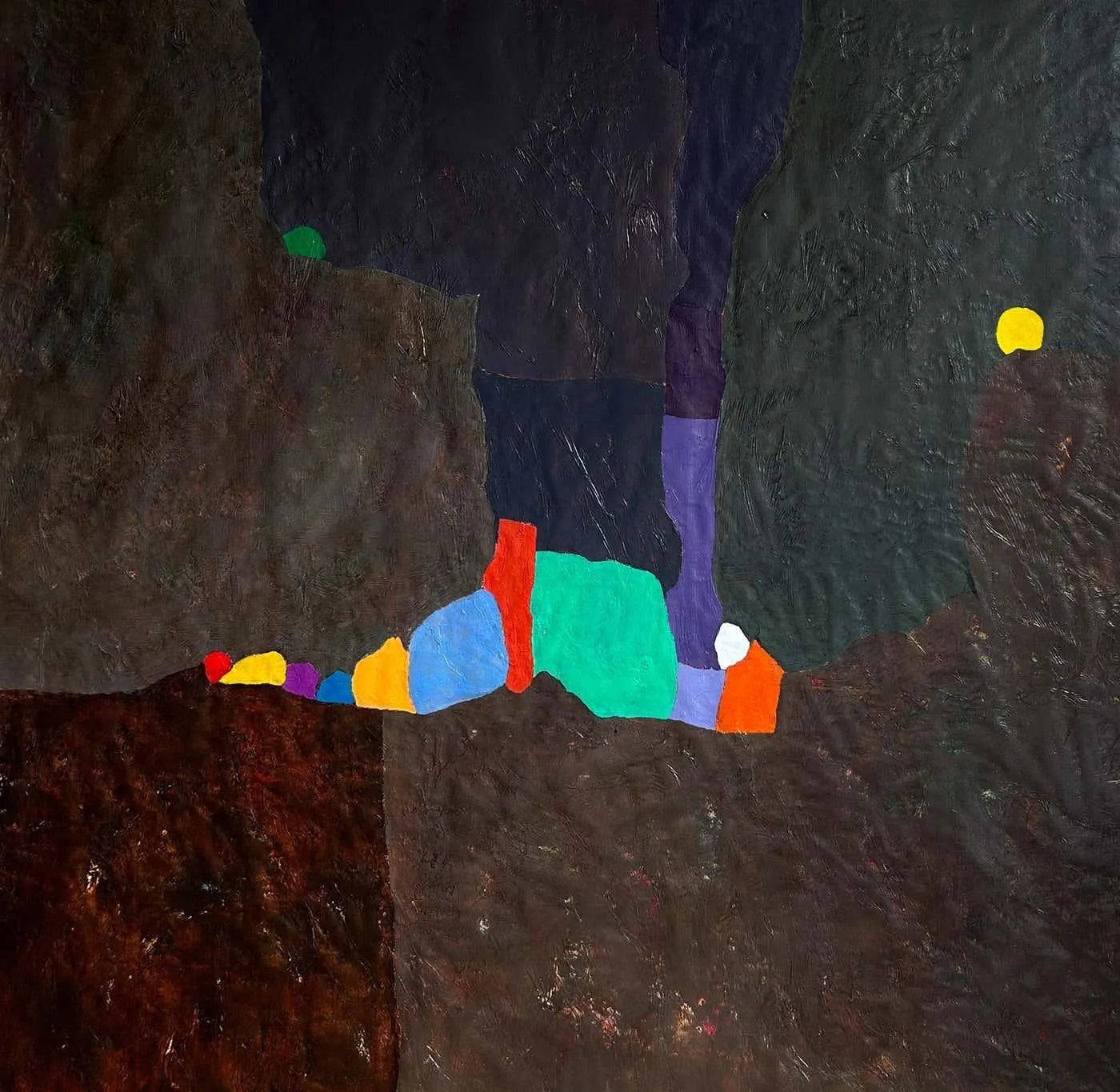 Luis Alexander Rodríguez (Ie-Xiua) Abstract Oil Painting. "Story Of An Gray Exodus" 2024