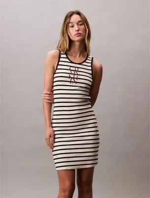 Cotton Rib Logo Graphic Tank Dress