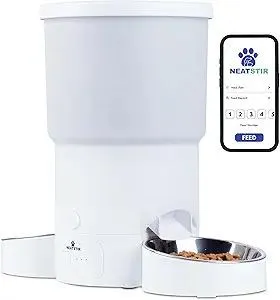 Automatic Cat Feeder for 2 Cats – Dual Food Dispenser with App Control, 5L Capacity (20 Cups), Smart Cat Food Dispenser for Multi Cats, Dual Pet Feeder with Stainless Steel Bowls and WiFi