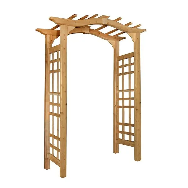 Vita Mezza 4.92-ft W x 7.13-ft H Golden Brown Garden Arbor