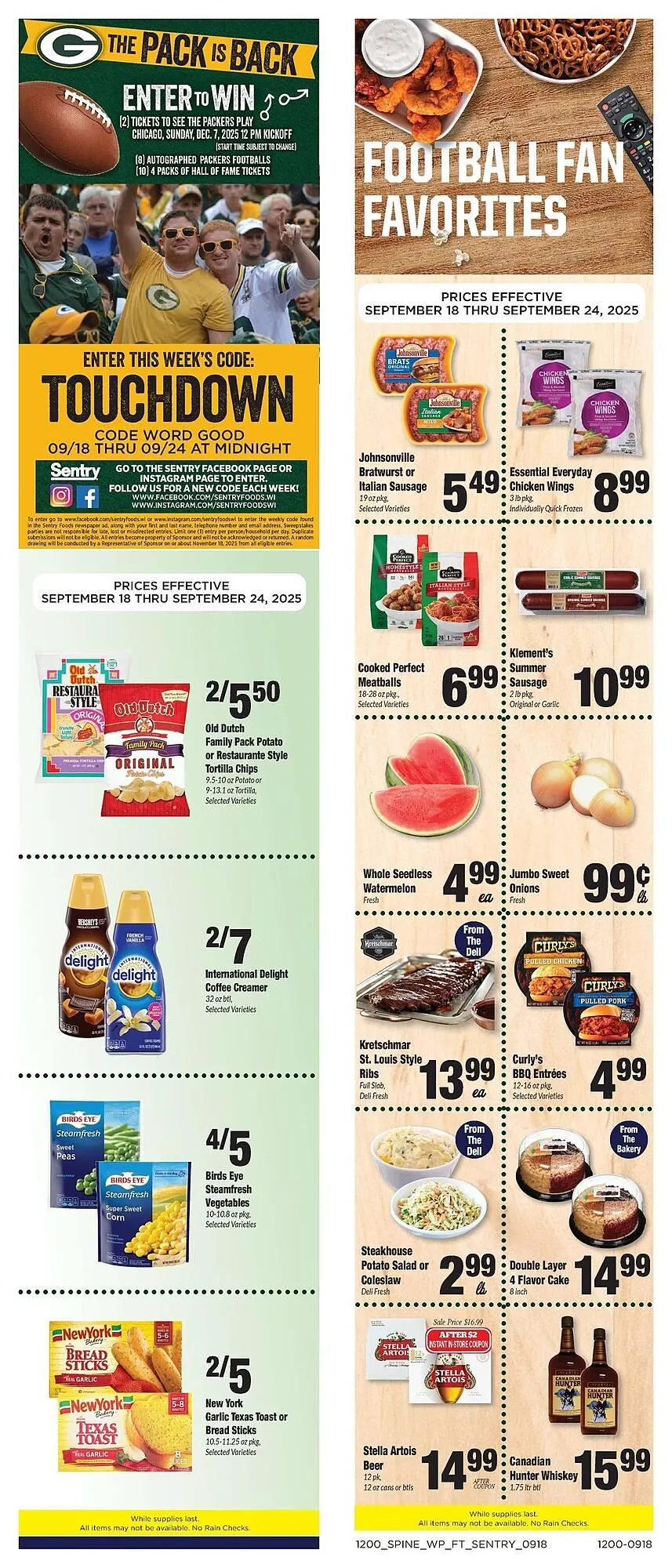 Weekly promotion Sentry weekly ad spanning from September 18 to September 24 2025 - Page 5 for Catalogue 365