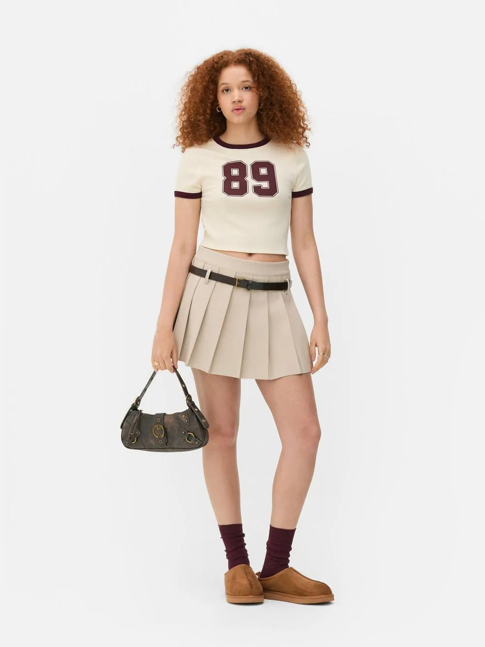 Ribbed Graphic Crop Tee