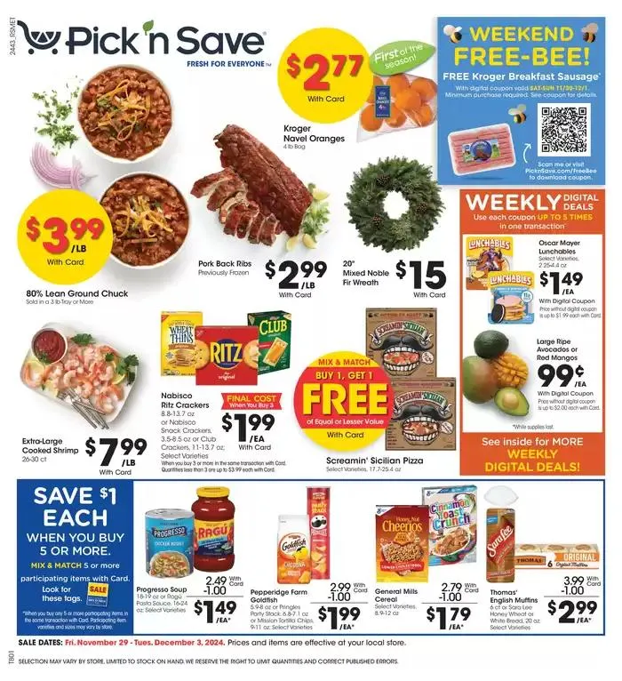 Weekly ad Weekly Ad from November 29 to December 3 2024 - Page 1