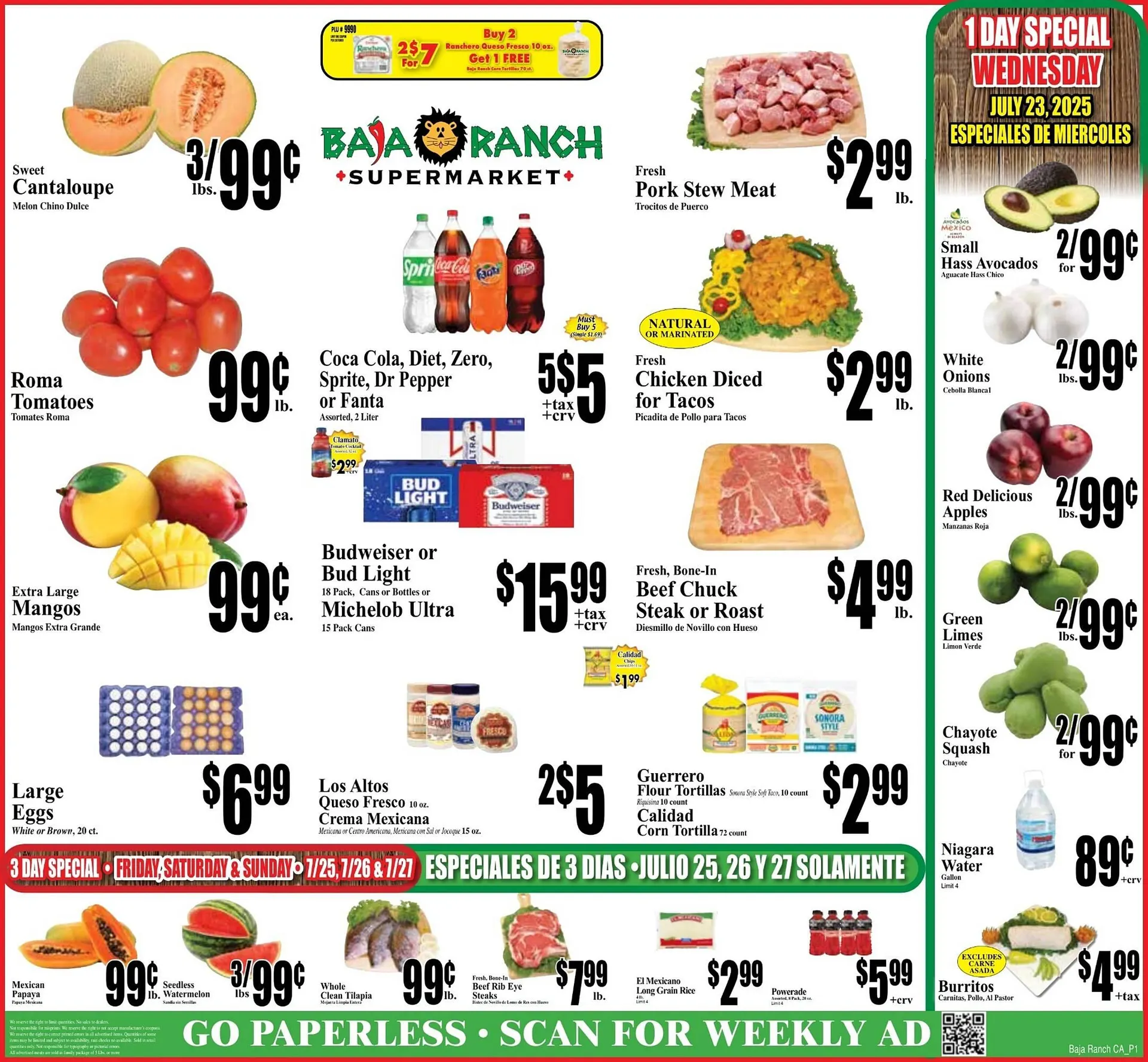 Baja Ranch Weekly Ad - 1