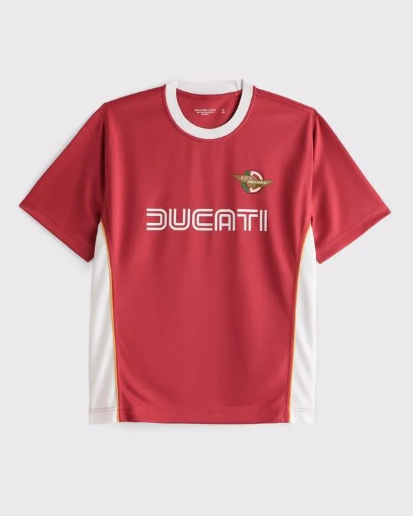 Ducati Cropped Soccer-Inspired Graphic Tee