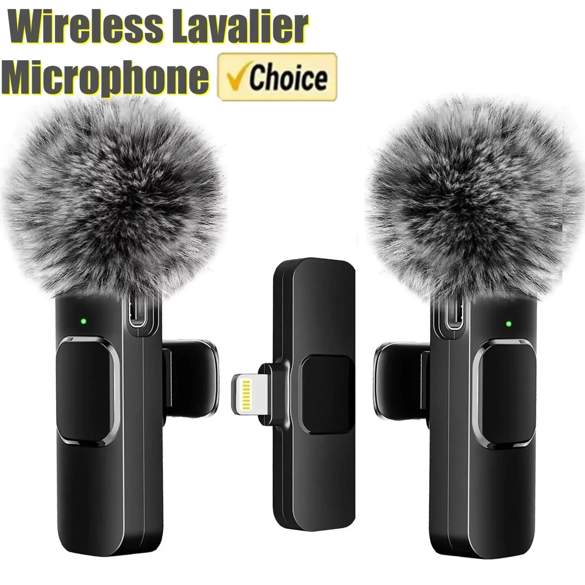 Micrófono de solapa inalámbrico portátil para grabación de audio y video, mini micrófono para transmisión en vivo, micrófono con reducción de ruido para iPhone y Android
