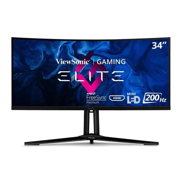 XG341C-2K - ELITE 1440p 1ms 200Hz 21:9 Curved Gaming Monitor with FreeSync, Mini LED, HDMI 2.1, USB C, Display HDR1400