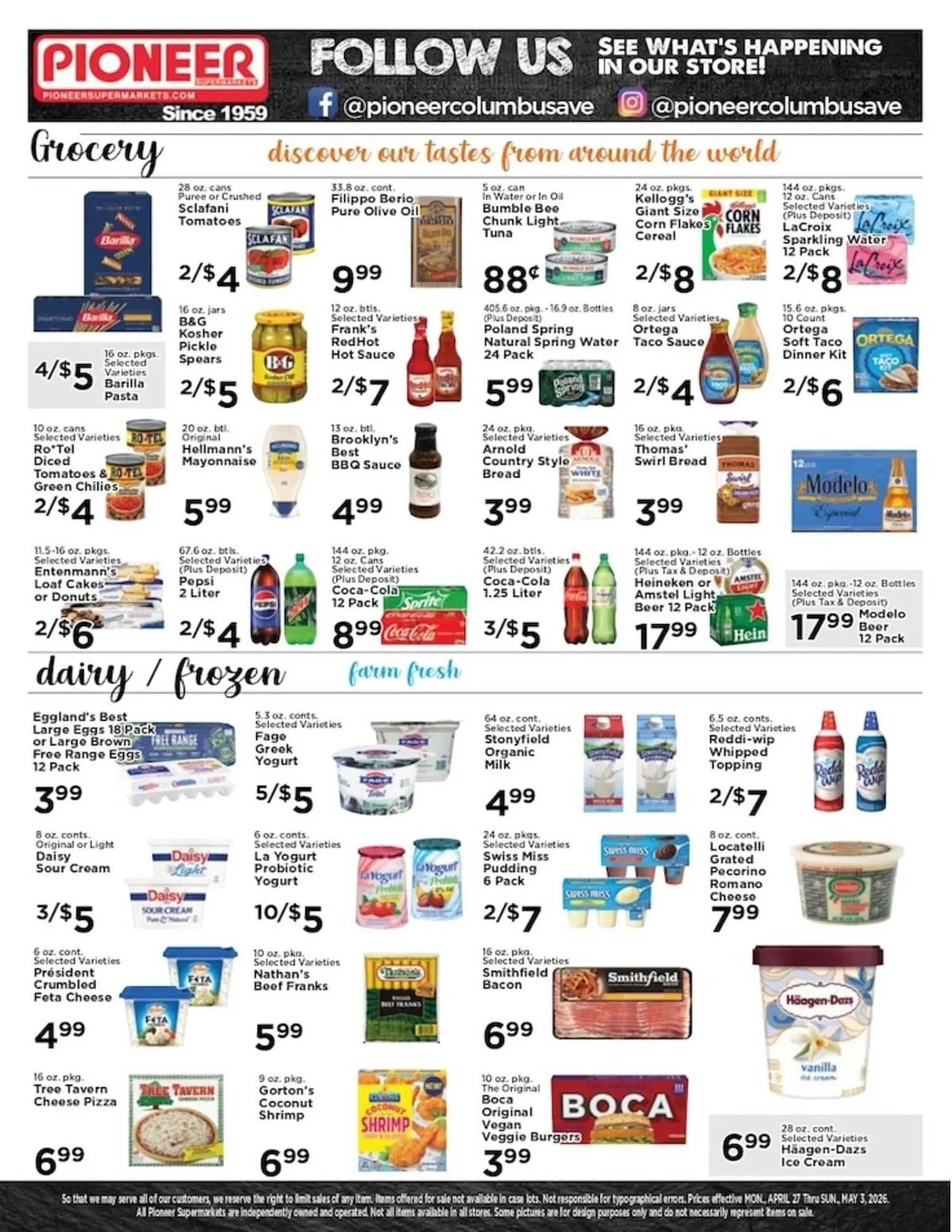 Weekly promotion Pioneer Supermarkets weekly ad spanning from April 27 to May 3 2026 - Page 2 for Catalogue 365