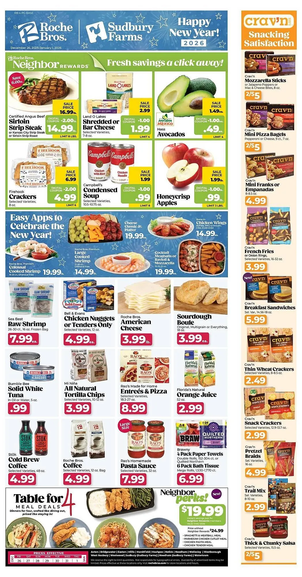 Weekly ad Roche Bros weekly ad from December 26 to January 1 2026 - Page 1