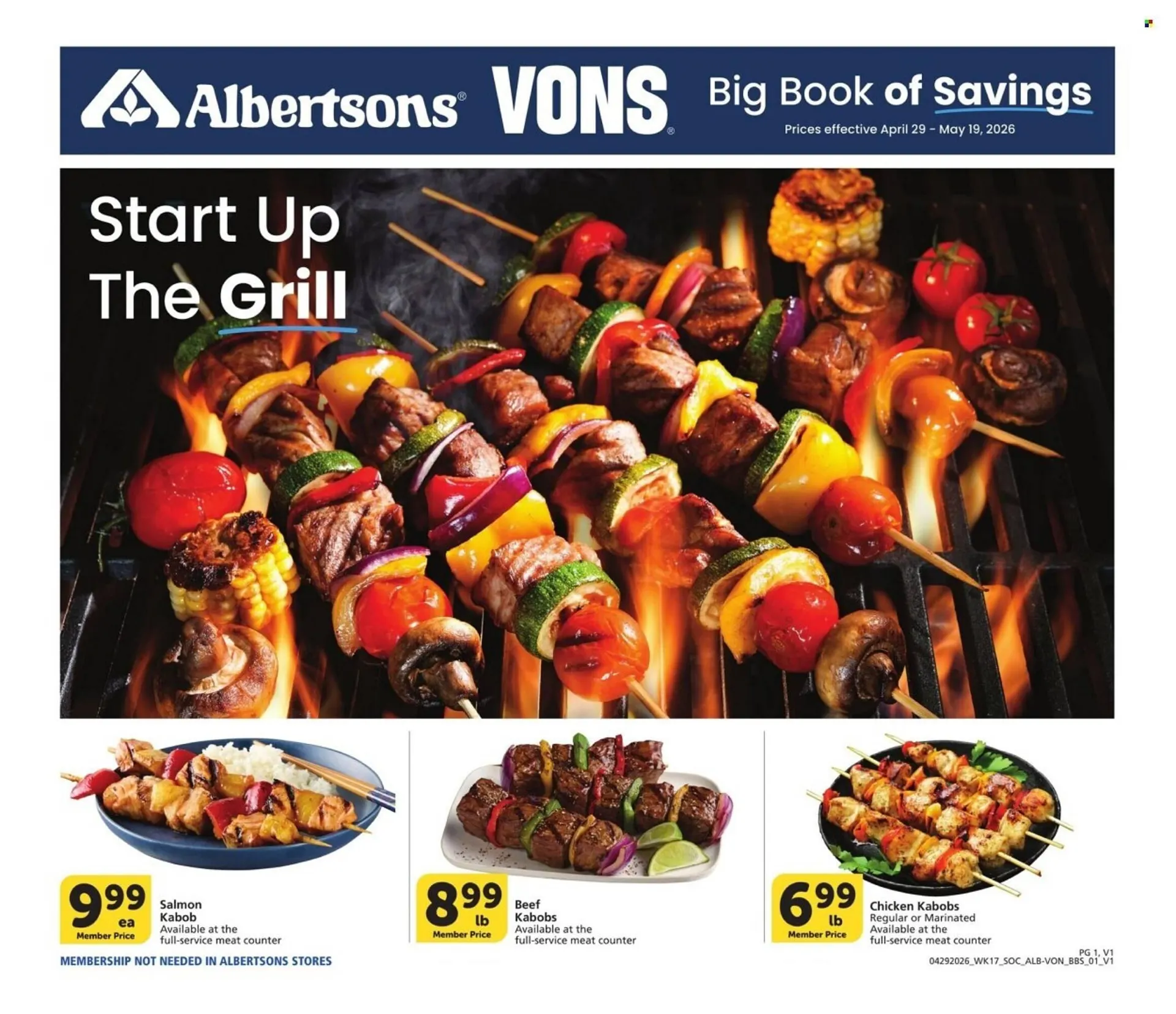 Weekly promotion Albertsons weekly ad spanning from April 29 to May 19 2026 - Page 1 for Catalogue 365