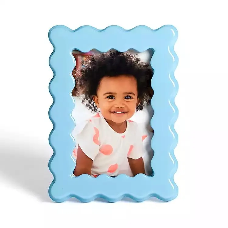 Blue Wavy Layer Picture Frame, 4x6