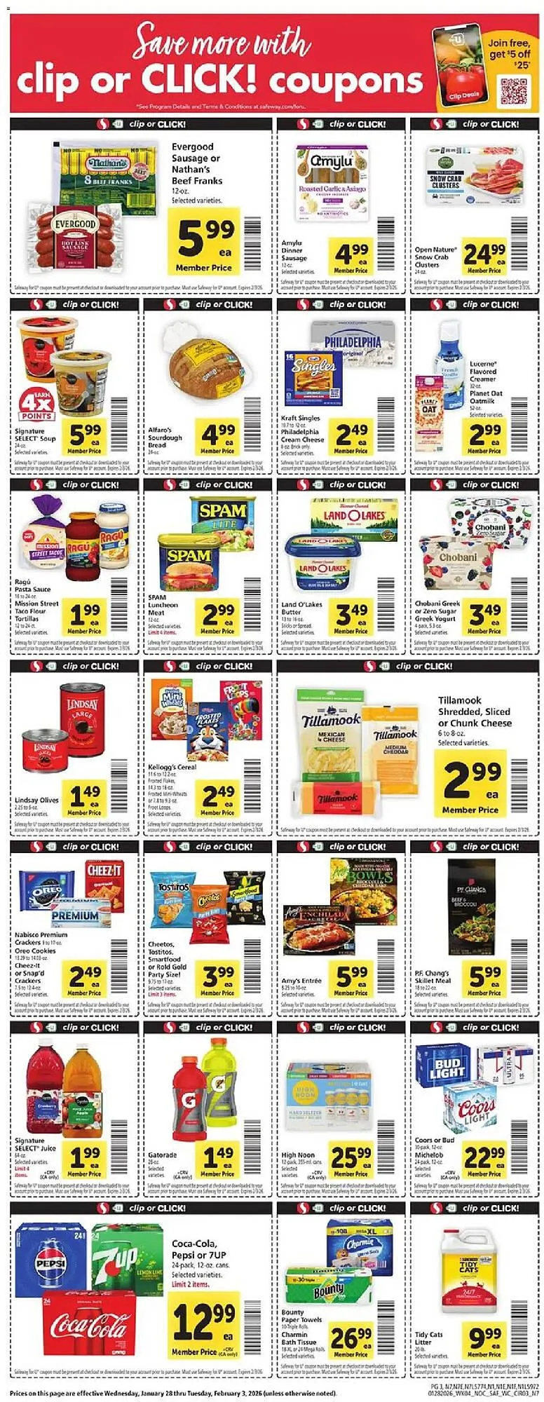 Weekly promotion Safeway weekly ad spanning from January 28 to February 4 2026 - Page 3 for Catalogue 365