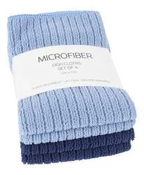 Set of 4 Microfiber Dish Cloth - Blue
