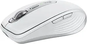 Logitech MX Anywhere 3S for Mac, Compact Wireless Bluetooth Mouse, 8K DPI Any-Surface Tracking, Quiet Clicks, USB C, Wireless Mouse for MacBook Pro, MacBook Air, iMac, iPad - Pale Grey