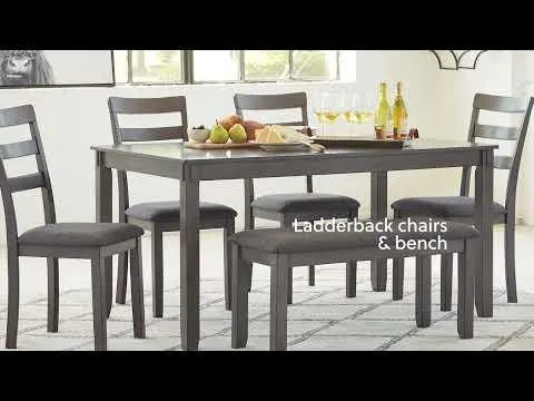 Modern Heritage Bridson 5 Pieces Wooden Counter Height Dining Set in Gray