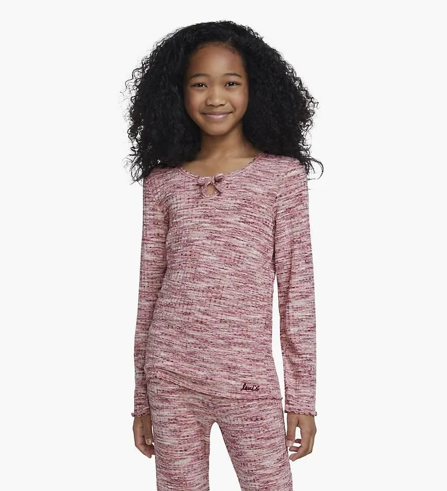 Space Dye Knit Top Big Girls 7-16