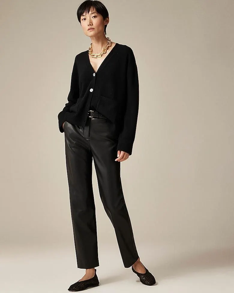 Kate straight-leg pant in faux leather