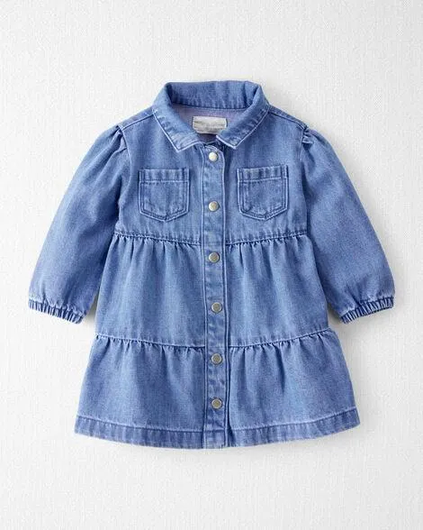 Baby Girl Organic Cotton Chambray Dress