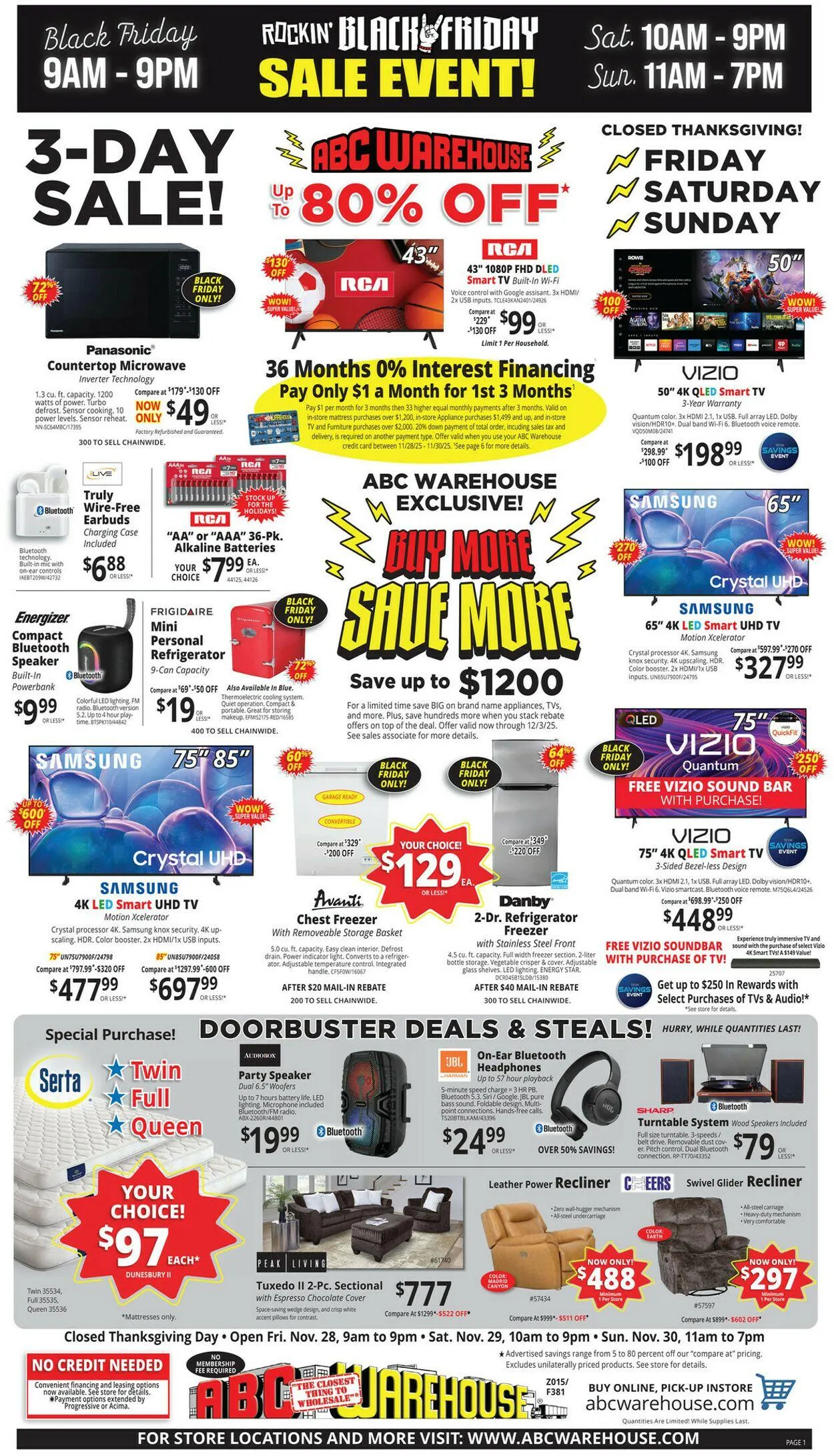 Weekly ad ABC Warehouse Current weekly ad from November 23 to November 29 2025 - Page 1