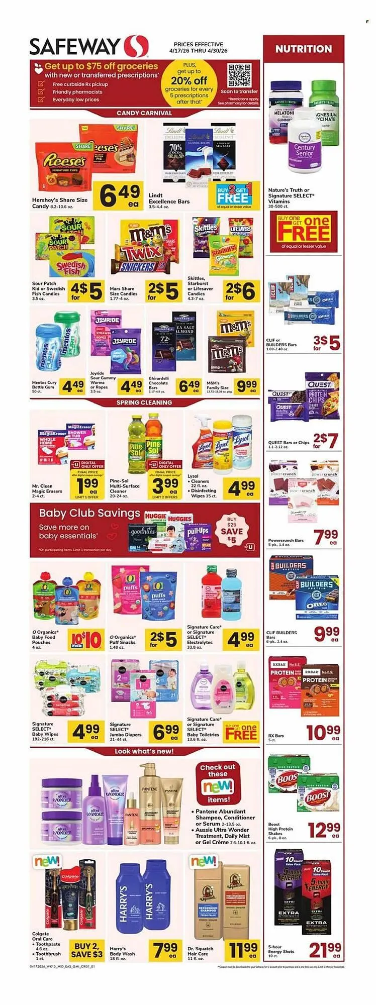 Weekly promotion Safeway weekly ad spanning from April 17 to April 30 2026 - Page 1 for Catalogue 365
