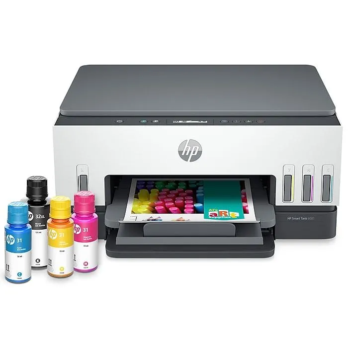 HP Smart Tank 6001 Wireless Color All-in-One Cartridge Free Ink Tank Printer,