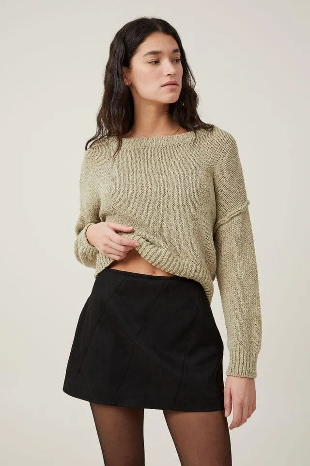 Suede Mini Skirt