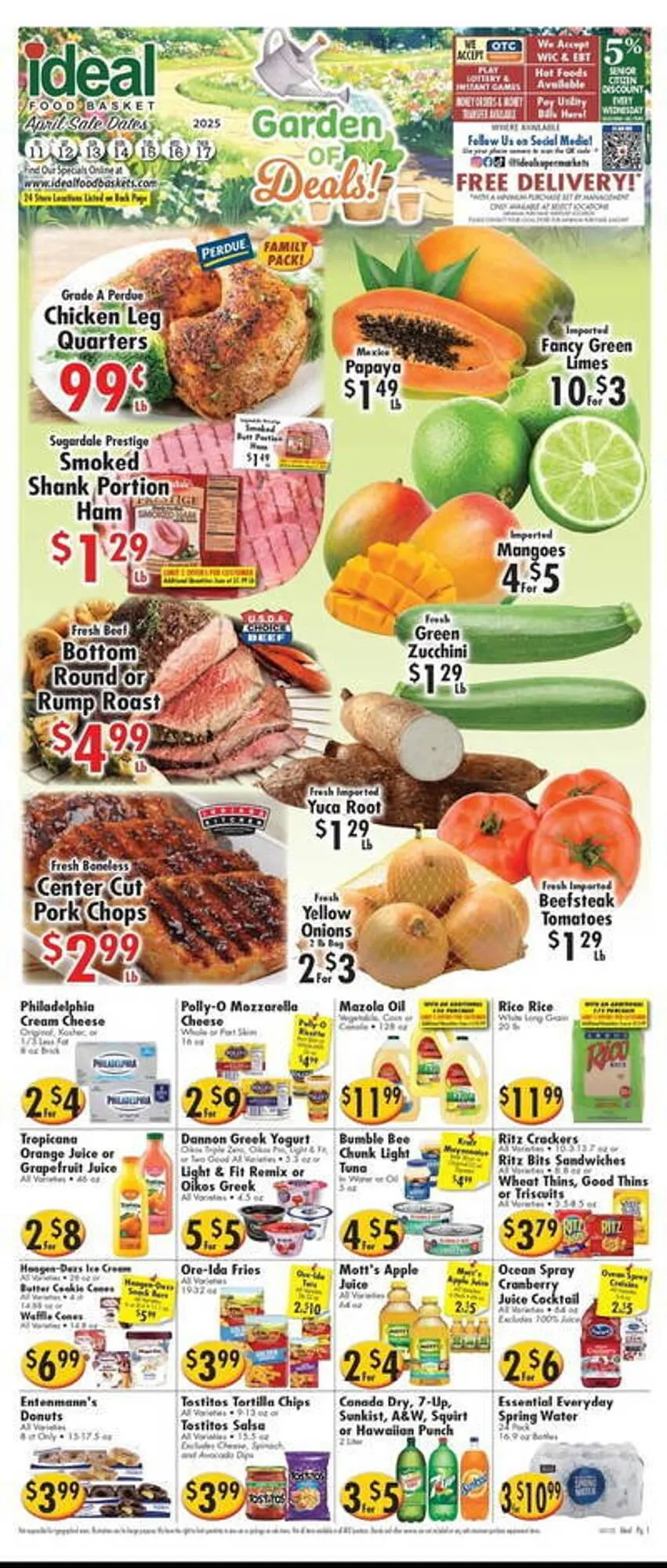 Weekly ad Ideal Food Basket Weekly Ad from April 11 to April 17 2025 - Page 1