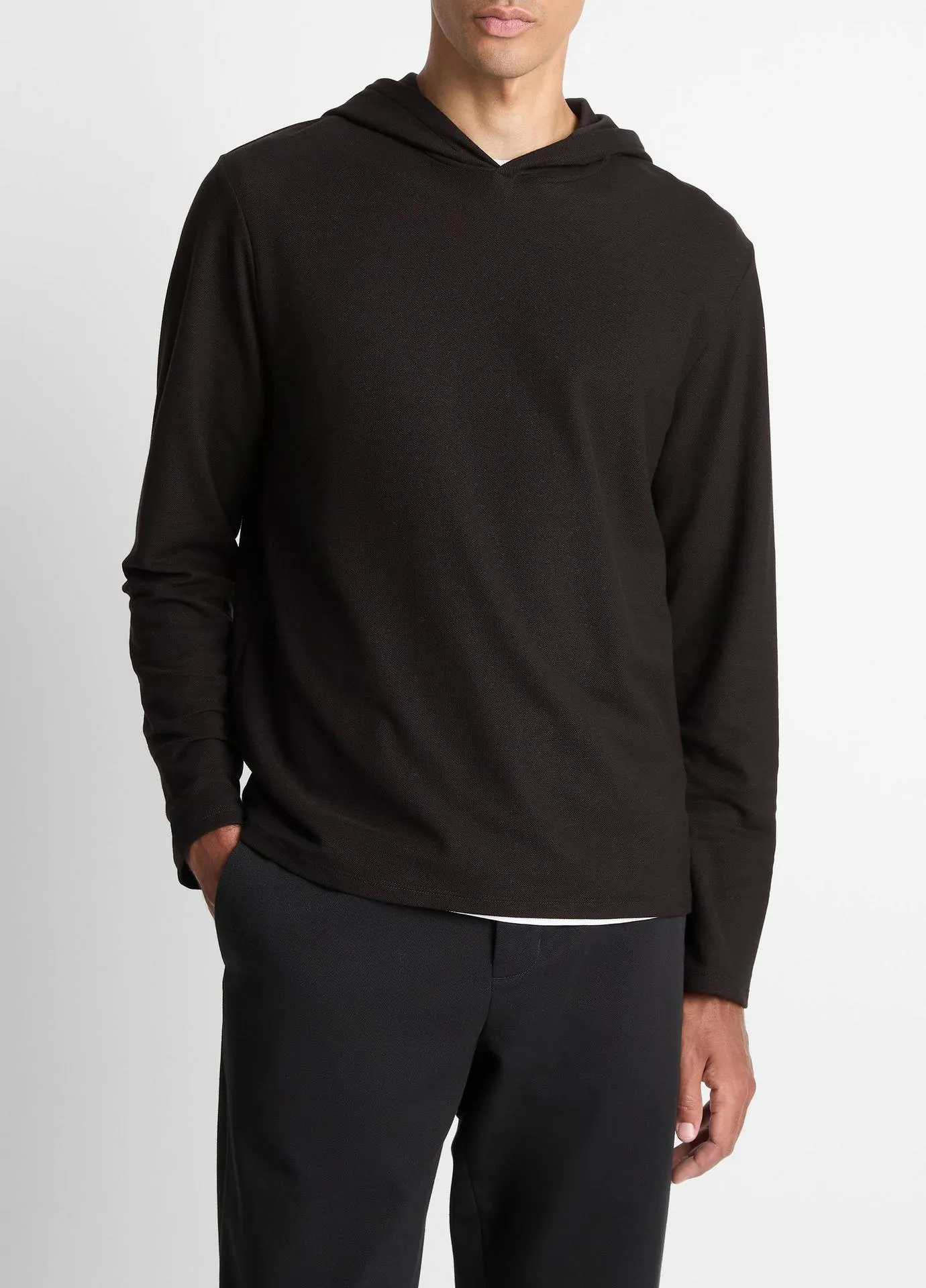 Pima Cotton Piqué Hoodie