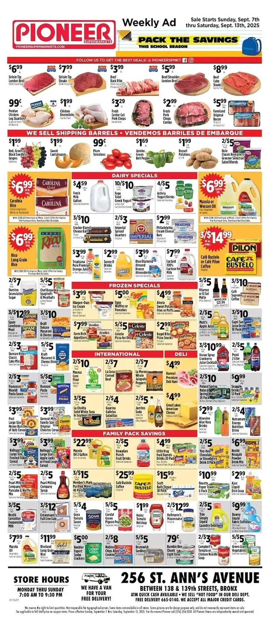 Weekly ad Pioneer Supermarkets weekly ad from September 7 to September 13 2025 - Page 1
