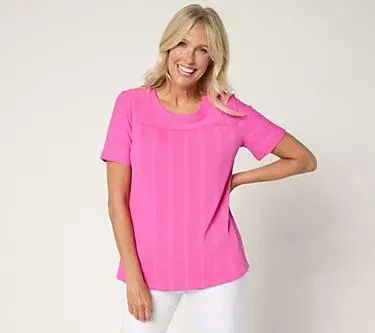 Sport Savvy Jacquard Knit Short Sleeve Top