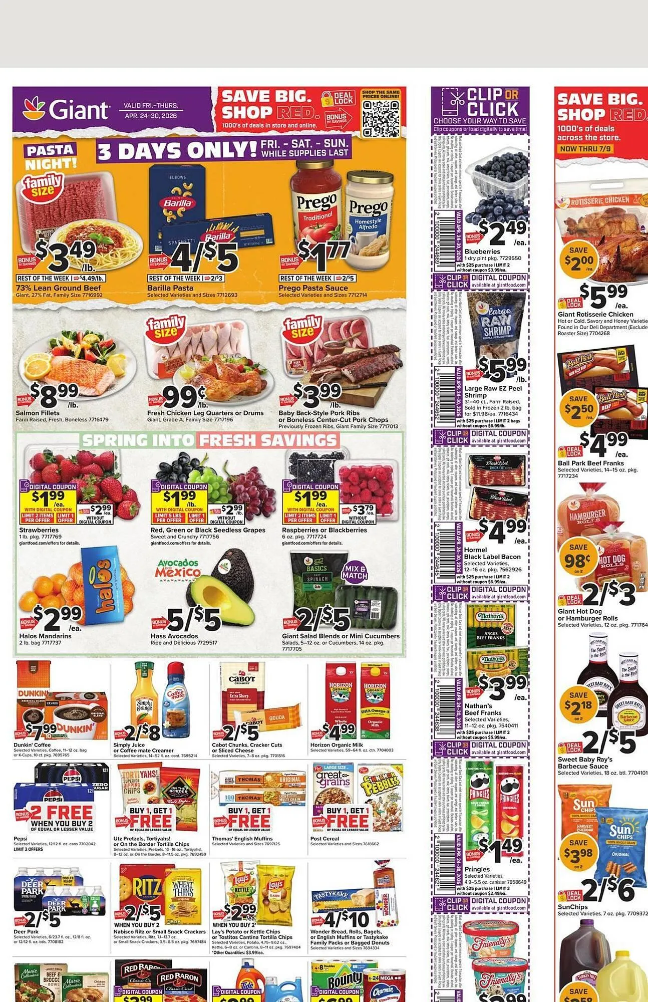 Weekly promotion Giant Food weekly ad spanning from April 24 to April 30 2026 - Page 1 for Catalogue 365