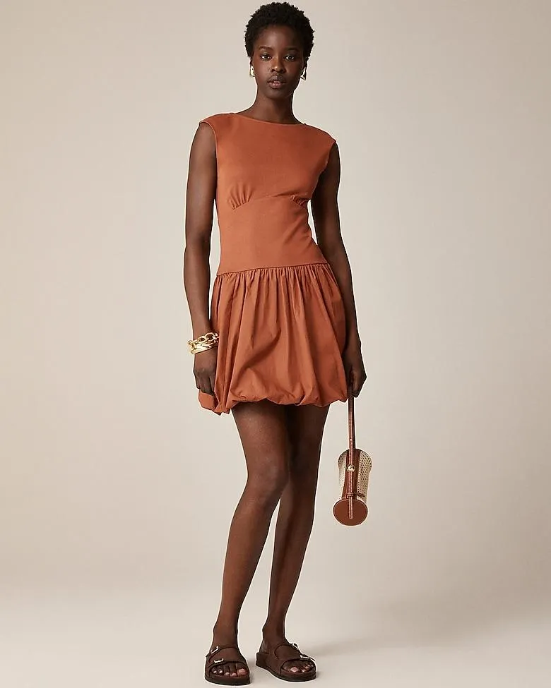 Bubble-hem mixy dress