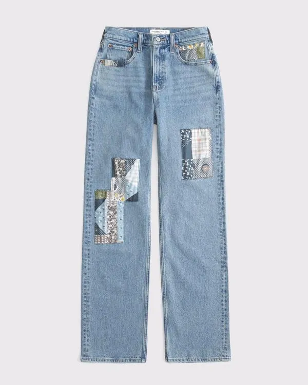 Curve Love High Rise 90s Relaxed Patchwork Jean
