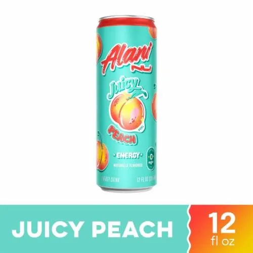 Alani Nu Juicy Peach Sugar Free Energy Drink Can