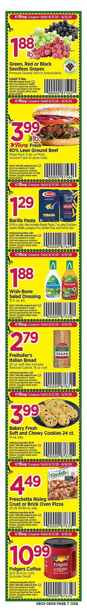 Weekly ad Tops Weekly Ad from August 3 to August 9 2025 - Page 1