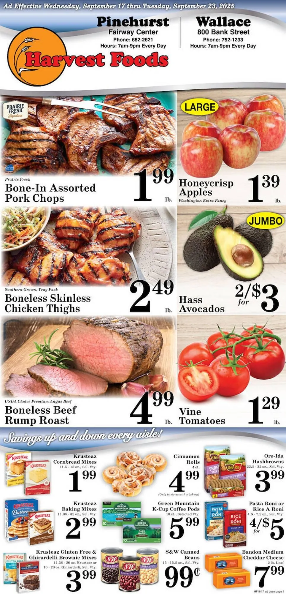 Weekly ad Harvest Foods weekly ad from September 17 to September 23 2025 - Page 1