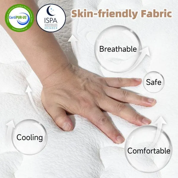 8"/10"/12"/14" Medium Pocket Spring Hybrid Mattress with CertiPUR-US Certified Foam