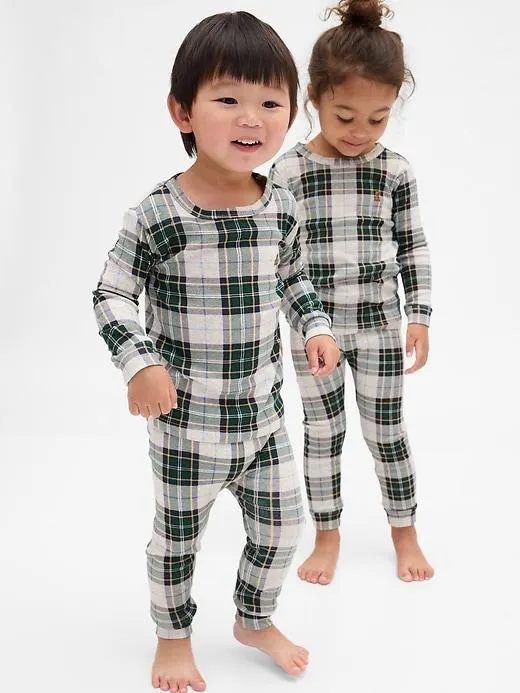 Kids & Baby Organic Brushed Cotton Holiday PJ Set