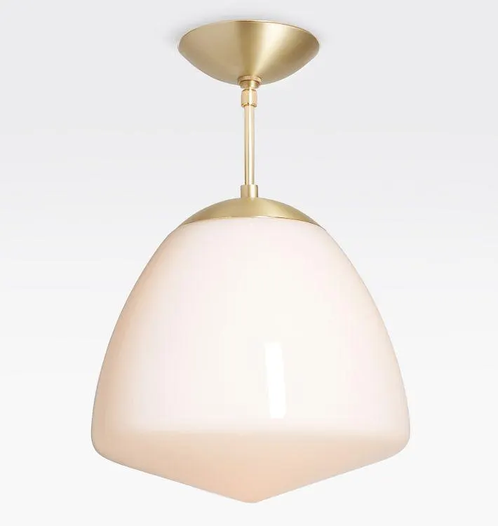 Oswego 12" Semi-Flush Mount, Opal Glass