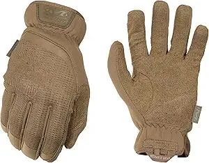 Mechanix Wear: FastFit Tactical Gloves with Elastic Cuff for Secure Fit, Work Gloves with Flexible Grip for Multi-Purpose Use, Durable Touchscreen Capable Safety Gloves for Men (Brown, Large)