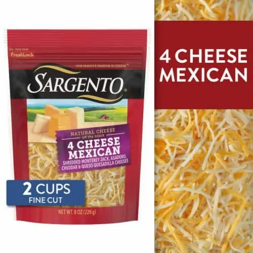 Sargento® Off The Block 4 Cheese Mexican Shredded Cheese
