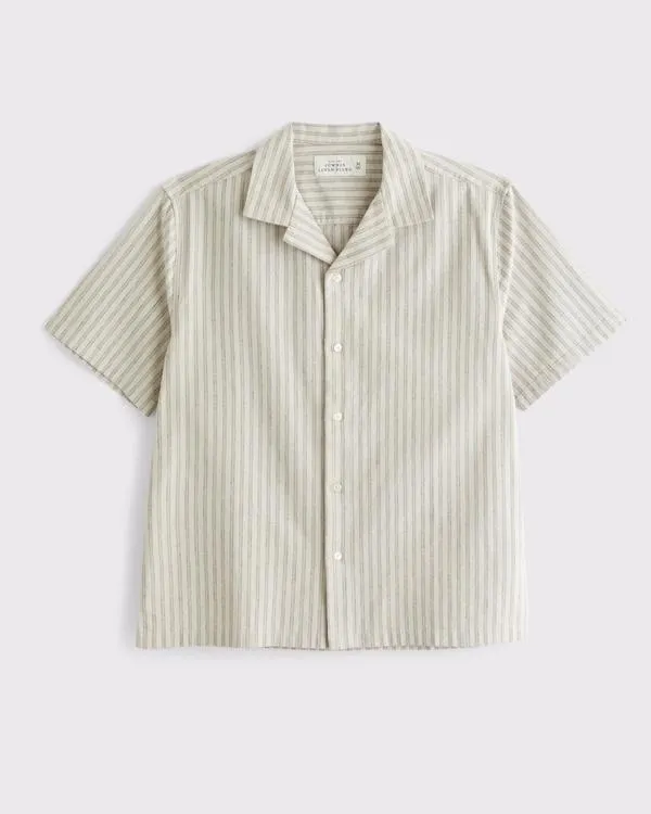Camp Collar Summer Linen-Blend Shirt